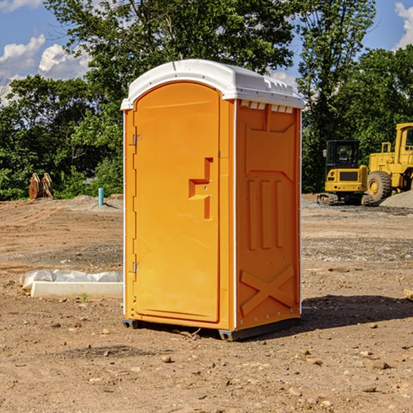 can i customize the exterior of the porta potties with my event logo or branding in Ambia